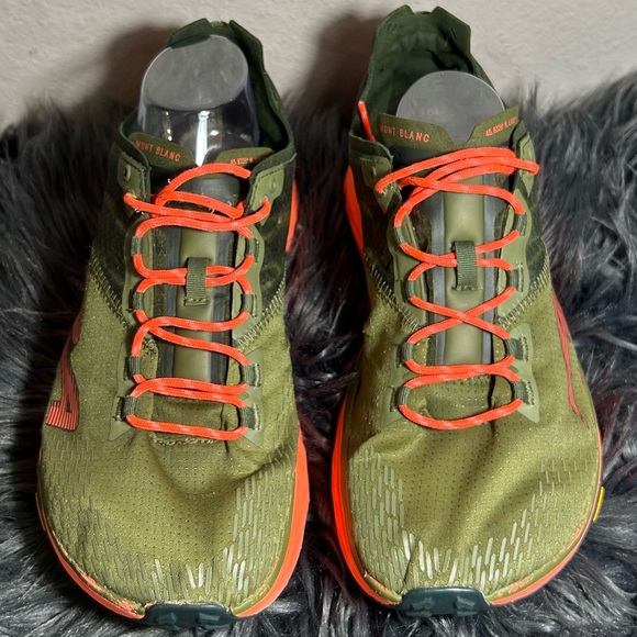 Altra Mont Blanc Men\'s Olive Green Trail Shoe Bright Orange Sneakers Size 12 main image 6